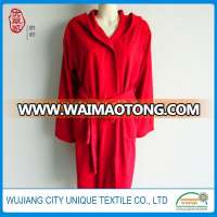 wholesale customed printed made quick dry Microfiber suede bathrobe