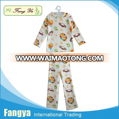 Passed Fcca high quality kids Coral fleece flannel fleece pajamas suit