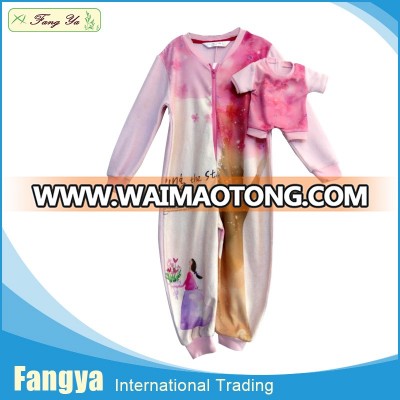 wholesale Polar fleece unicorn onesie one pieces jumpsuit for children